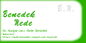 benedek mede business card